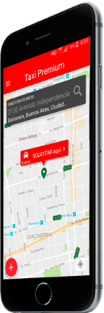 iPhone 6 con APP de Taxi Premium
